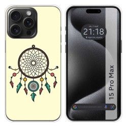 Funda Silicona compatible con IPhone 15 Pro Max (6.7) diseño Atrapasueños Dibujos