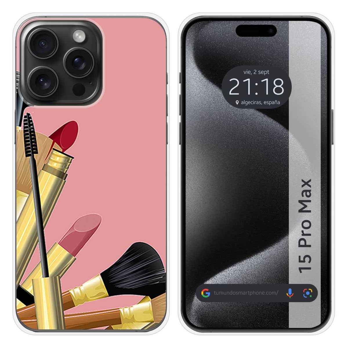 Funda Silicona compatible con IPhone 15 Pro Max (6.7) diseño Brochas Dibujos