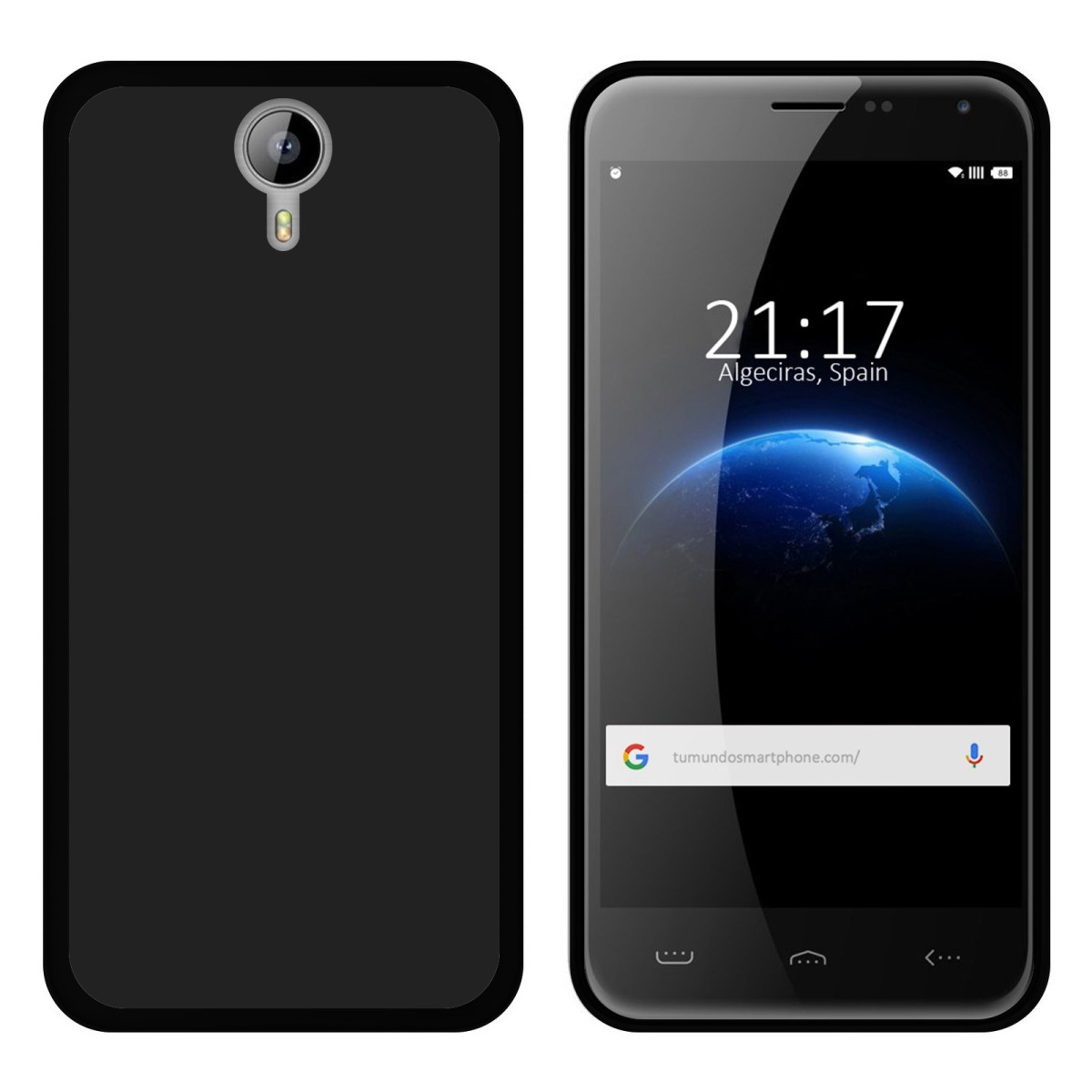 Funda Gel Tpu para Homtom HT3 Color Negra
