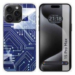 Funda Silicona compatible con IPhone 15 Pro Max (6.7) diseño Circuito Dibujos