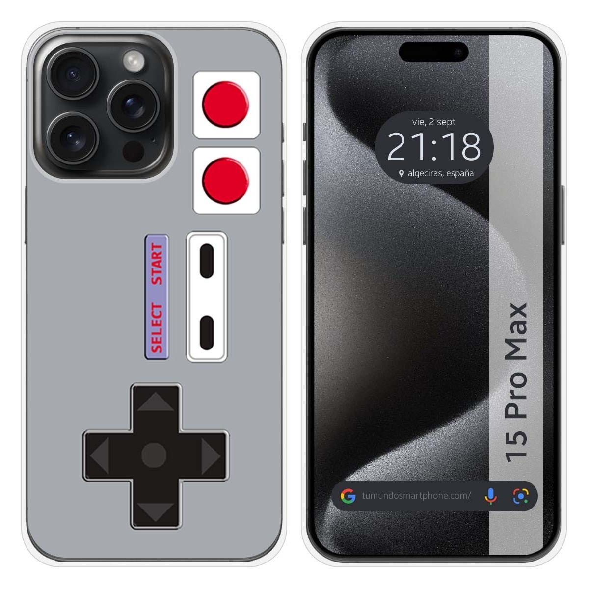 Funda Silicona compatible con IPhone 15 Pro Max (6.7) diseño Consola Dibujos