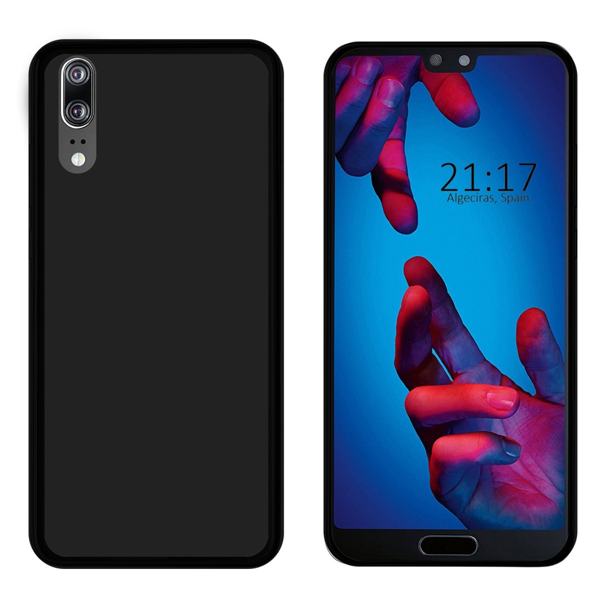 Funda Gel Tpu para Huawei P20 Color Negra