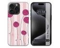 Funda Silicona compatible con IPhone 15 Pro Max (6.7) diseño Flores Vintage Dibujos