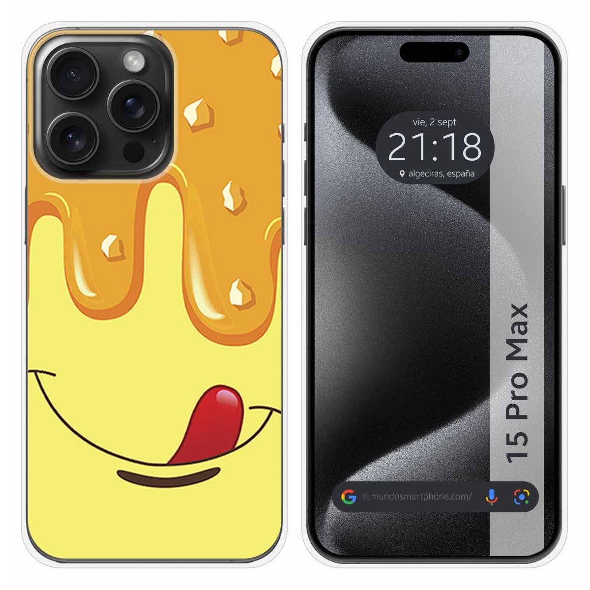 Funda Silicona compatible con IPhone 15 Pro Max (6.7) diseño Helado Vainilla Dibujos