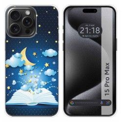 Funda Silicona compatible con IPhone 15 Pro Max (6.7) diseño Libro Cuentos Dibujos