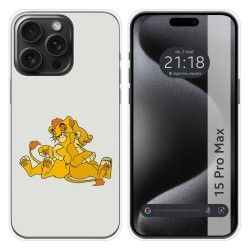 Funda Silicona compatible con IPhone 15 Pro Max (6.7) diseño Leones Dibujos