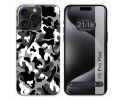 Funda Silicona compatible con IPhone 15 Pro Max (6.7) diseño Snow Camuflaje Dibujos