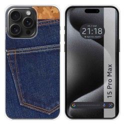 Funda Silicona compatible con IPhone 15 Pro Max (6.7) diseño Vaquero Dibujos