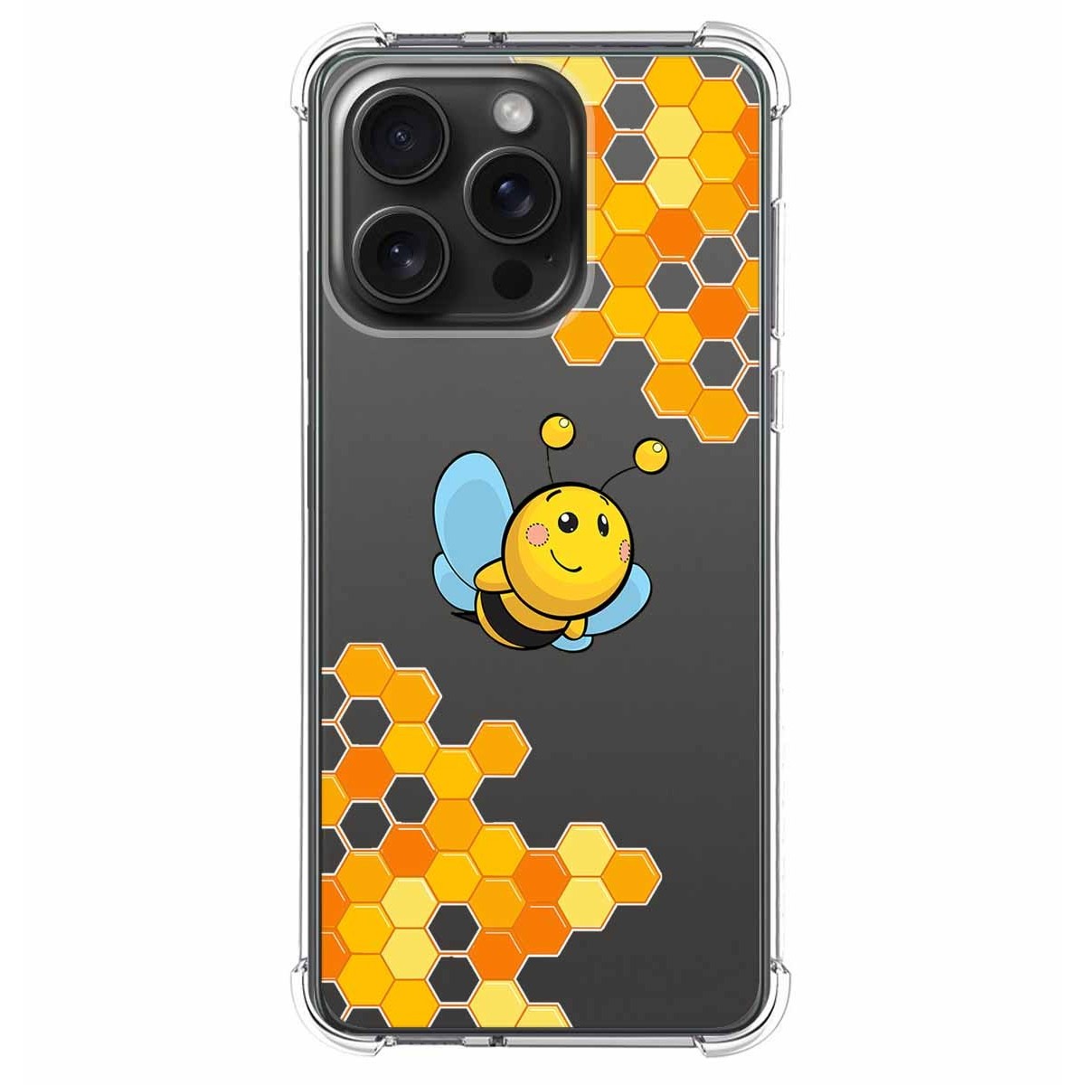 Funda Silicona Antigolpes compatible con IPhone 15 Pro Max (6.7) diseño Abeja Dibujos