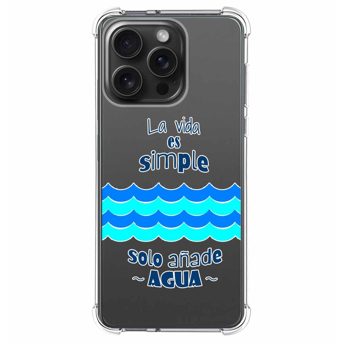 Funda Silicona Antigolpes compatible con IPhone 15 Pro Max (6.7) diseño Agua Dibujos