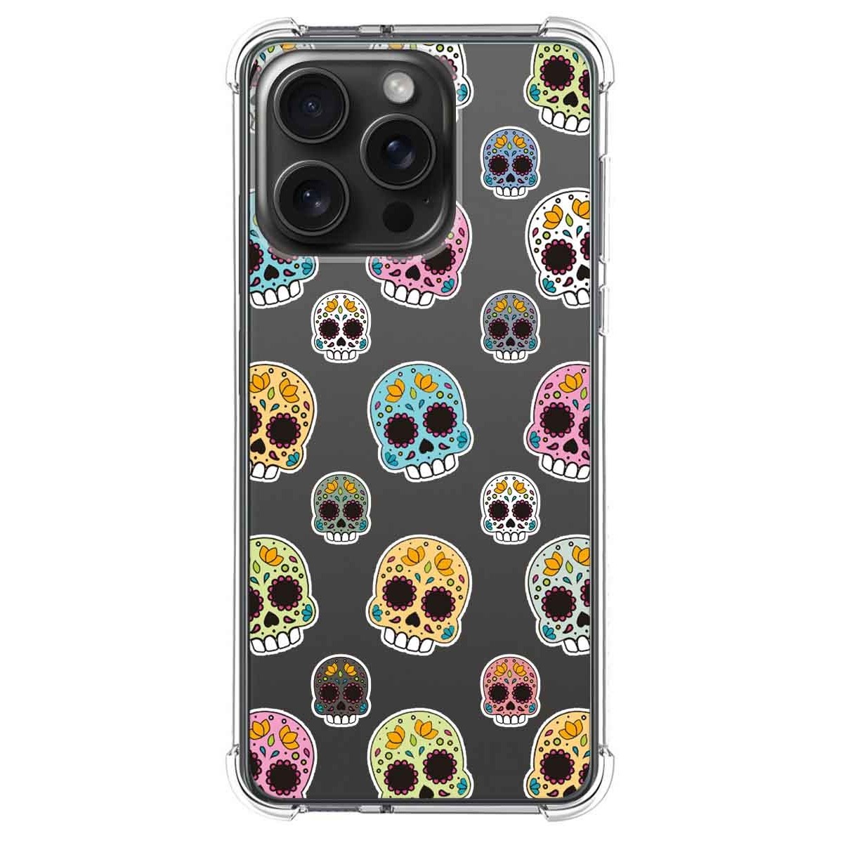 Funda Silicona Antigolpes compatible con IPhone 15 Pro Max (6.7) diseño Catrina Dibujos