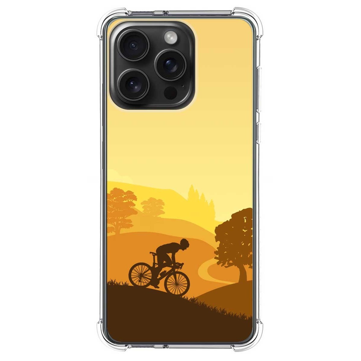 Funda Silicona Antigolpes compatible con IPhone 15 Pro Max (6.7) diseño Ciclista Dibujos