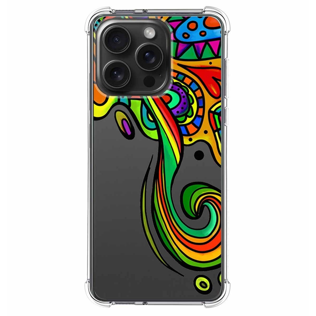 Funda Silicona Antigolpes compatible con IPhone 15 Pro Max (6.7) diseño Colores Dibujos