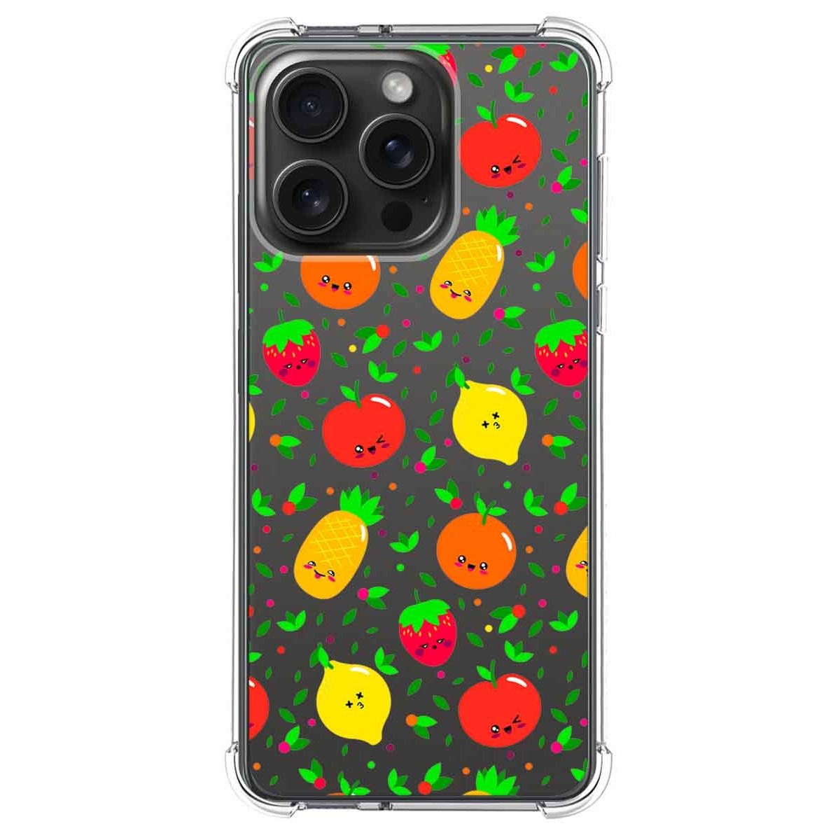 Funda Silicona Antigolpes compatible con IPhone 15 Pro Max (6.7) diseño Frutas 01 Dibujos