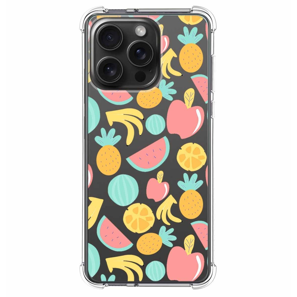 Funda Silicona Antigolpes compatible con IPhone 15 Pro Max (6.7) diseño Frutas 02 Dibujos
