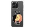 Funda Silicona Antigolpes compatible con IPhone 15 Pro Max (6.7) diseño Hombre Escalada Dibujos