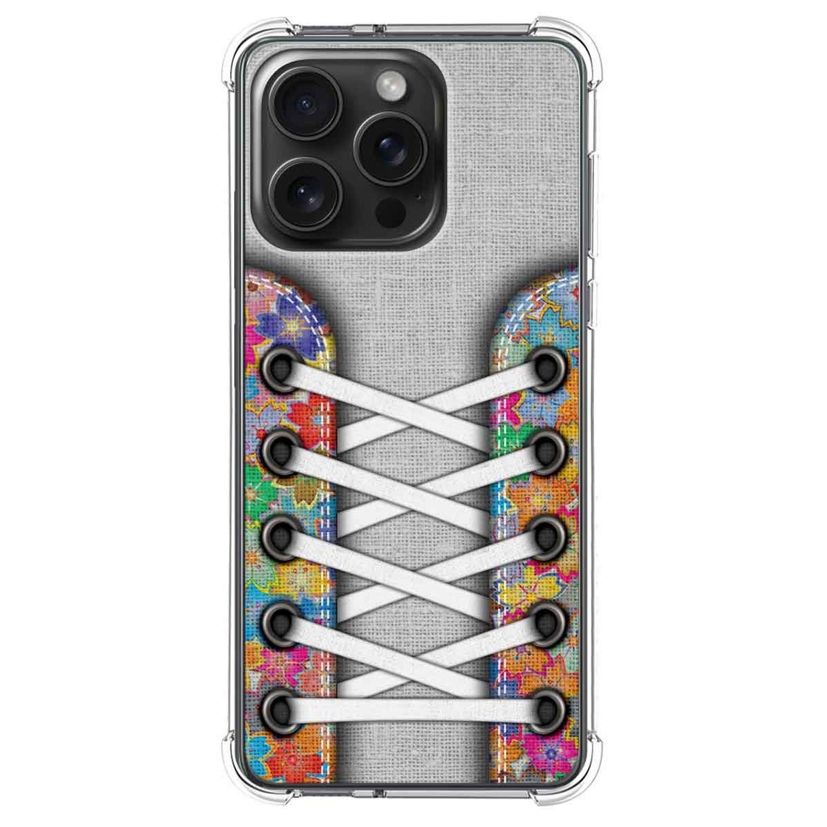 Funda Silicona Antigolpes compatible con IPhone 15 Pro Max (6.7) diseño Zapatillas 04 Dibujos