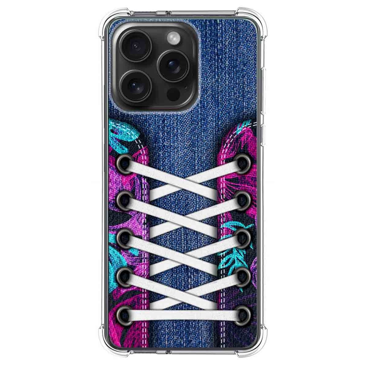 Funda Silicona Antigolpes compatible con IPhone 15 Pro Max (6.7) diseño Zapatillas 06 Dibujos
