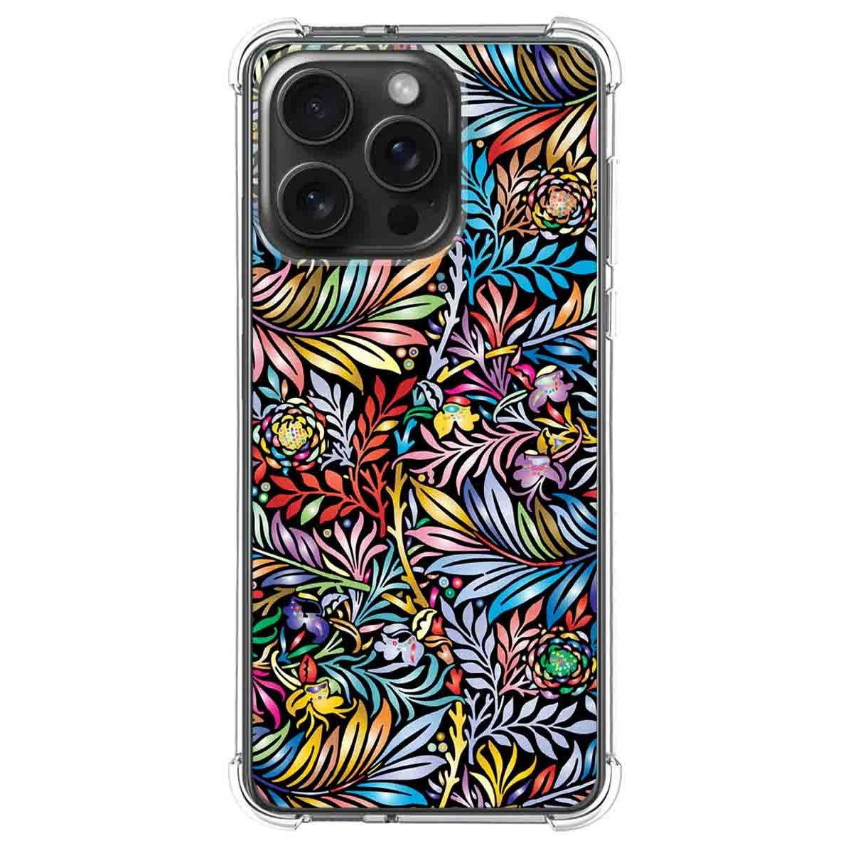 Funda Silicona Antigolpes compatible con IPhone 15 Pro Max (6.7) diseño Flores 04 Dibujos
