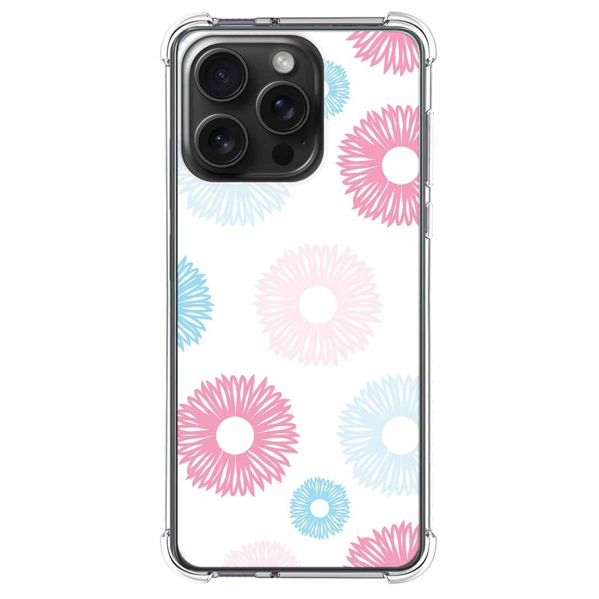 Funda Silicona Antigolpes compatible con IPhone 15 Pro Max (6.7) diseño Flores 06 Dibujos