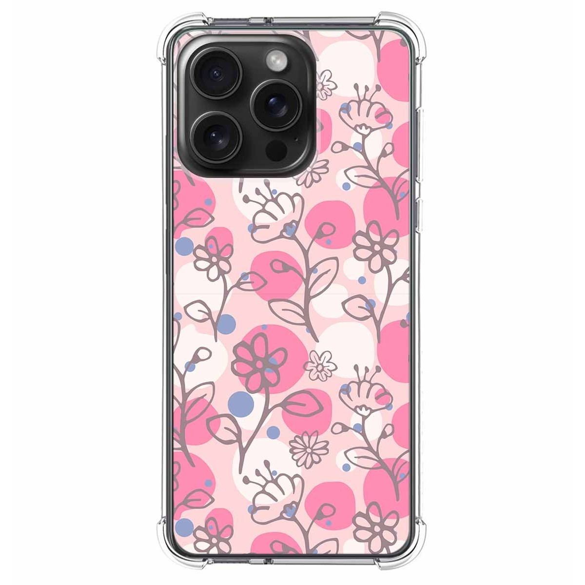 Funda Silicona Antigolpes compatible con IPhone 15 Pro Max (6.7) diseño Flores 07 Dibujos