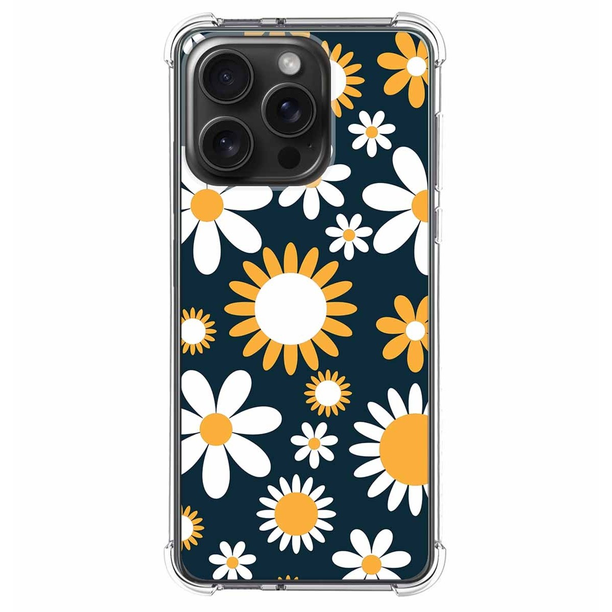 Funda Silicona Antigolpes compatible con IPhone 15 Pro Max (6.7) diseño Flores 08 Dibujos