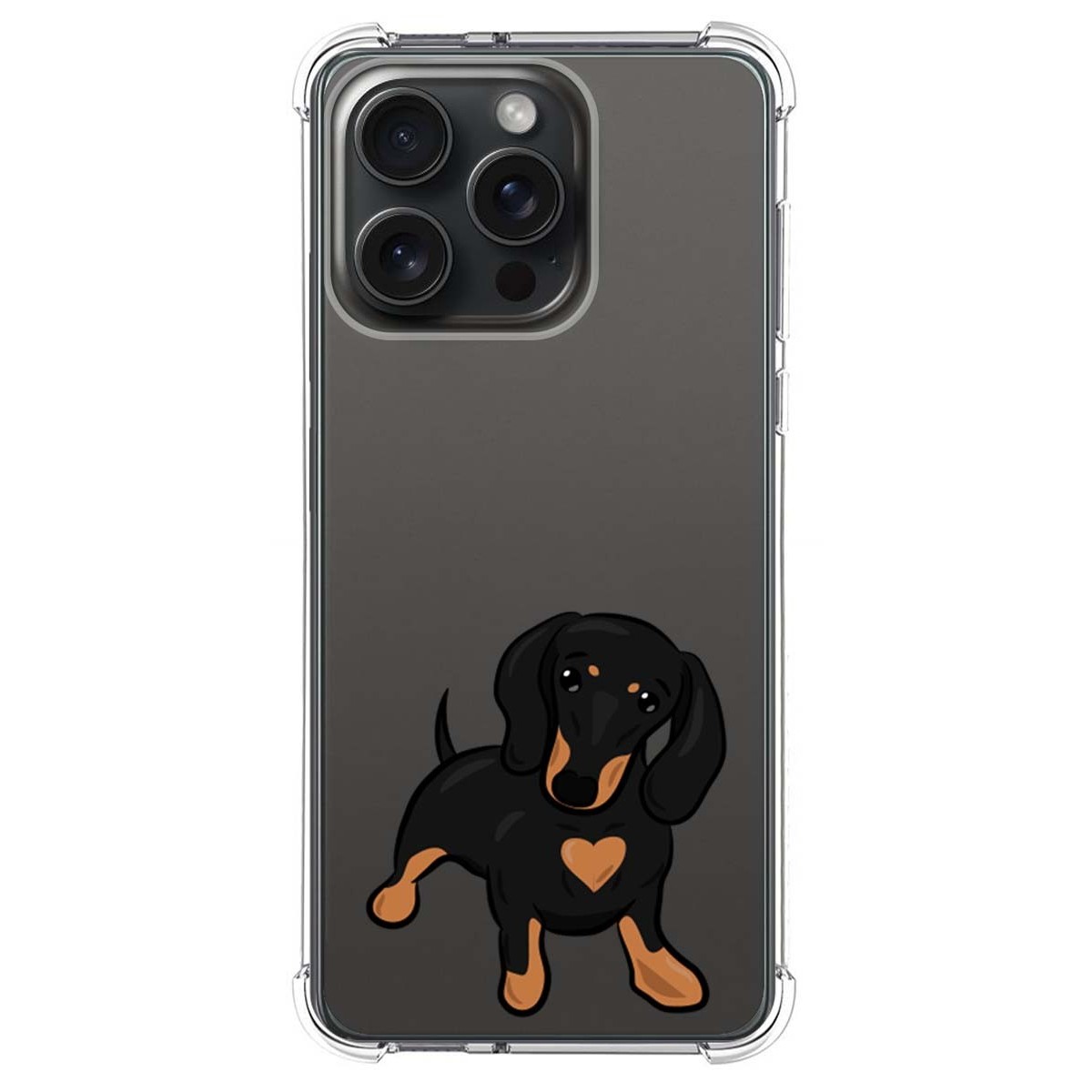 Funda Silicona Antigolpes compatible con IPhone 15 Pro Max (6.7) diseño Perros 04 Dibujos