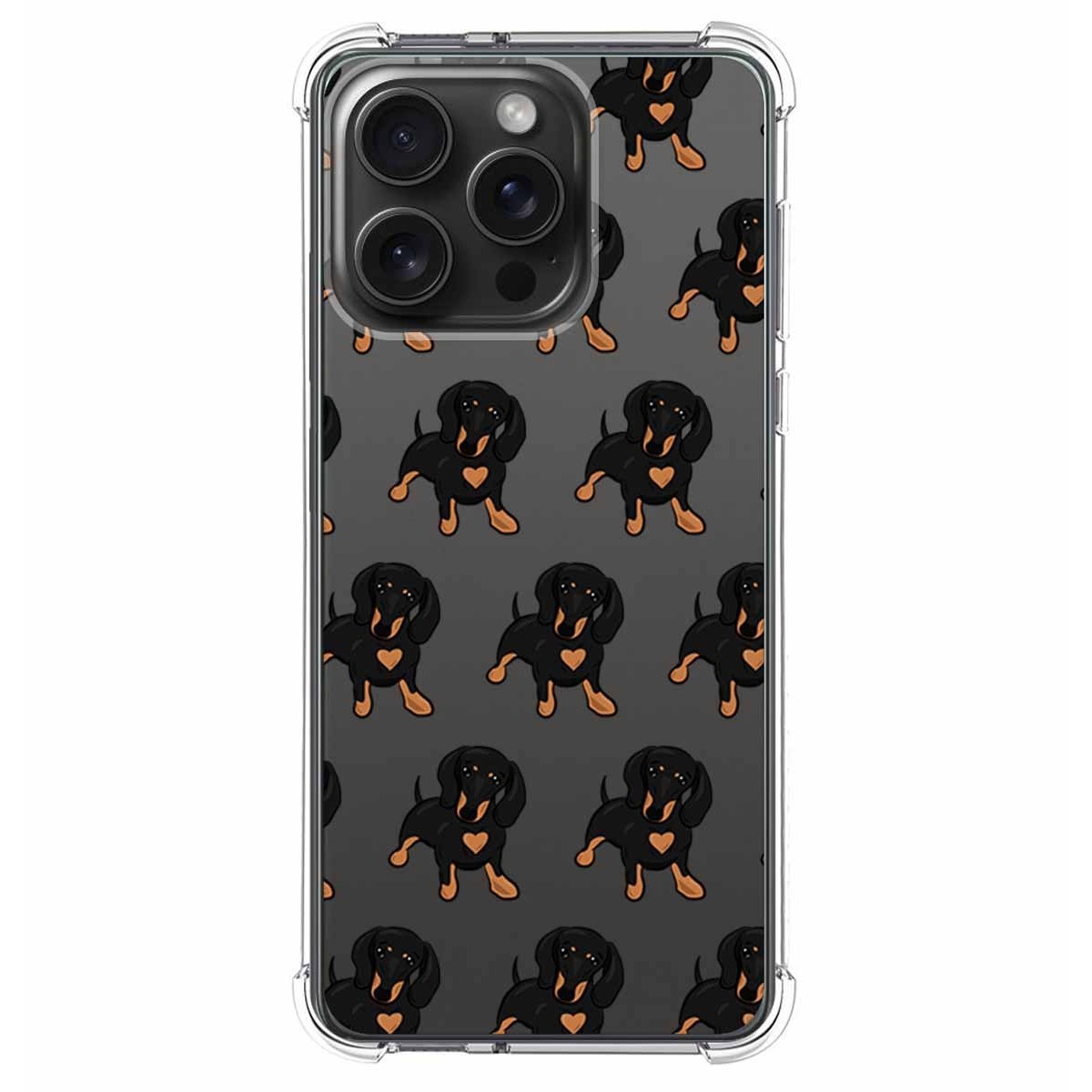 Funda Silicona Antigolpes compatible con IPhone 15 Pro Max (6.7) diseño Perros 10 Dibujos