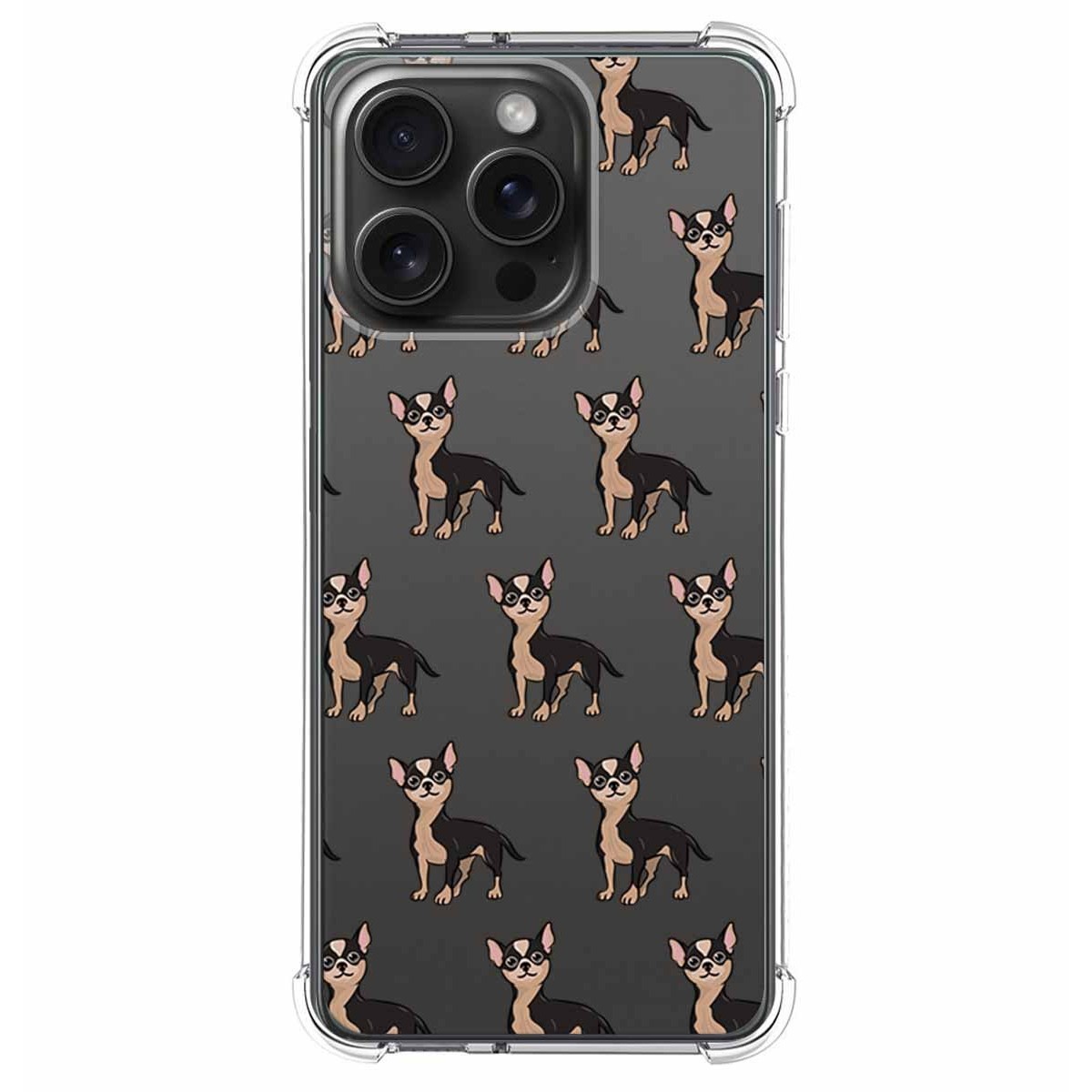 Funda Silicona Antigolpes compatible con IPhone 15 Pro Max (6.7) diseño Perros 11 Dibujos