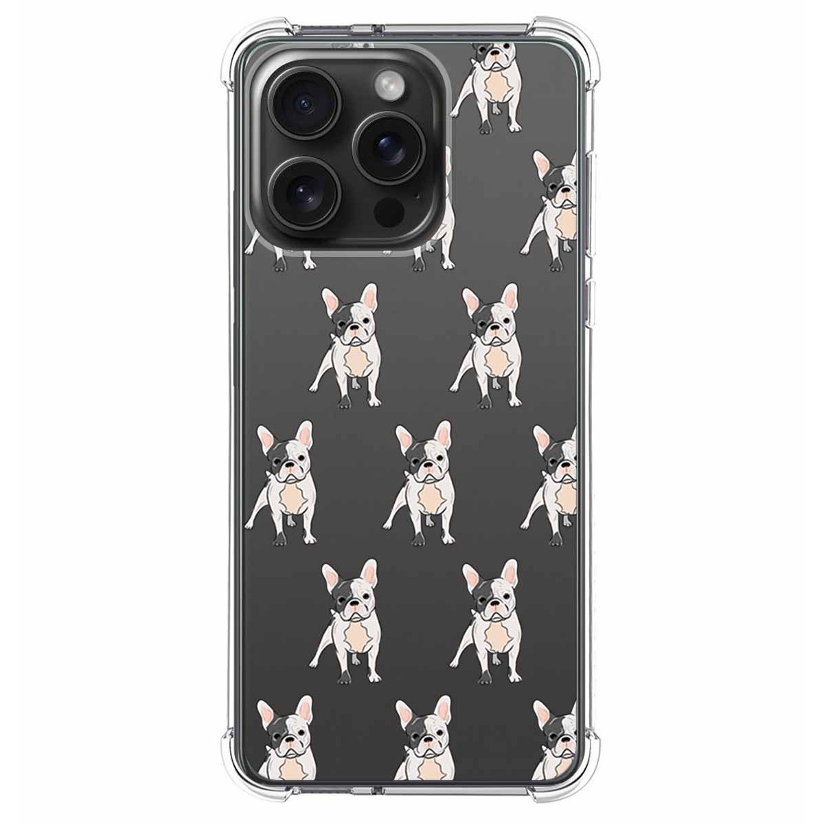 Funda Silicona Antigolpes compatible con IPhone 15 Pro Max (6.7) diseño Perros 12 Dibujos