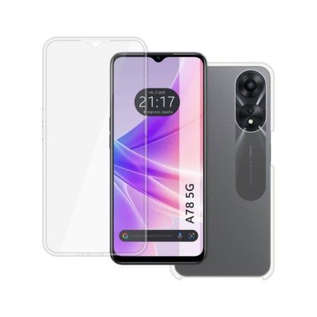 Funda Doble Transparente Pc + Tpu Full Body 360 para Oppo A78 5G