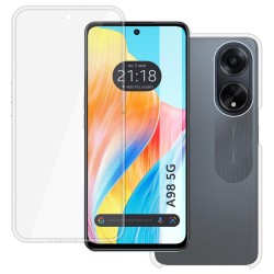 Funda Doble Transparente Pc + Tpu Full Body 360 para Oppo A98 5G 2