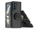 Funda Mate con Borde Negro y Anillo Giratorio 360 para Samsung Galaxy Z Fold 5 5G