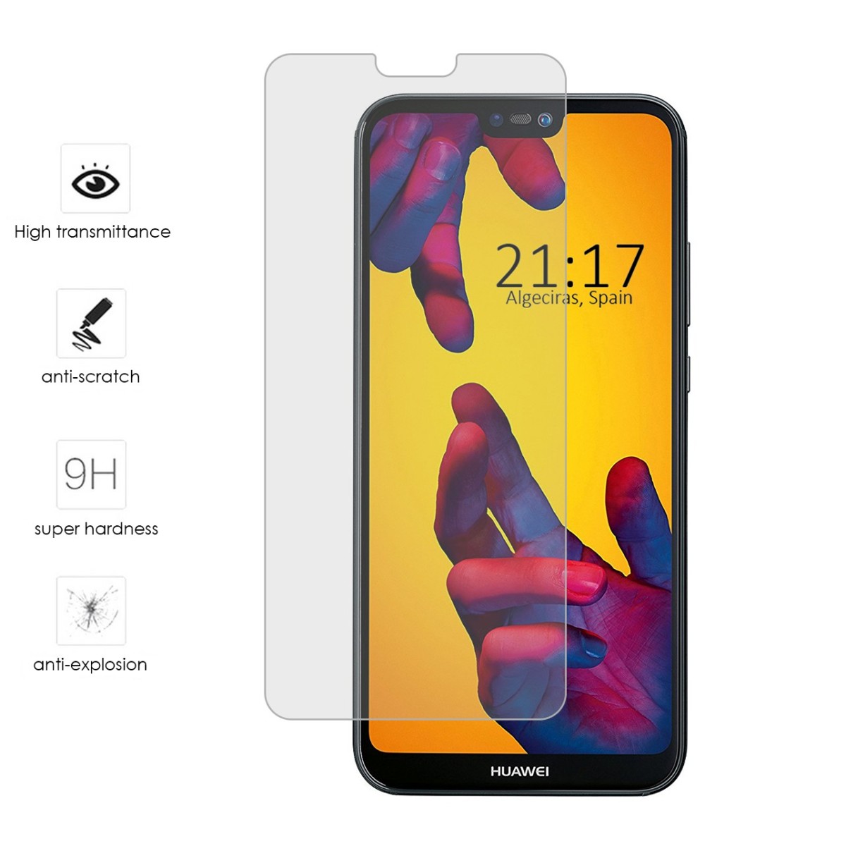 Protector Cristal Templado para Huawei P20 Lite Vidrio