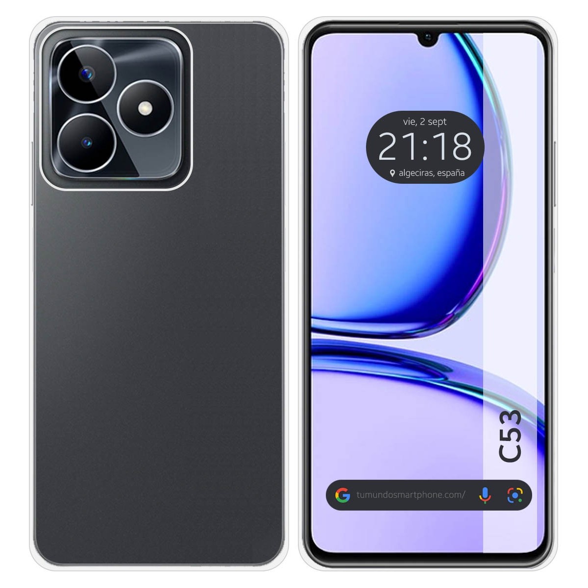 Funda Silicona Gel TPU Transparente para Realme C53