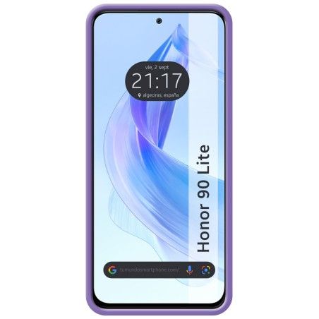 Funda Silicona Líquida Ultra Suave para Huawei Honor 90 5G color Morada