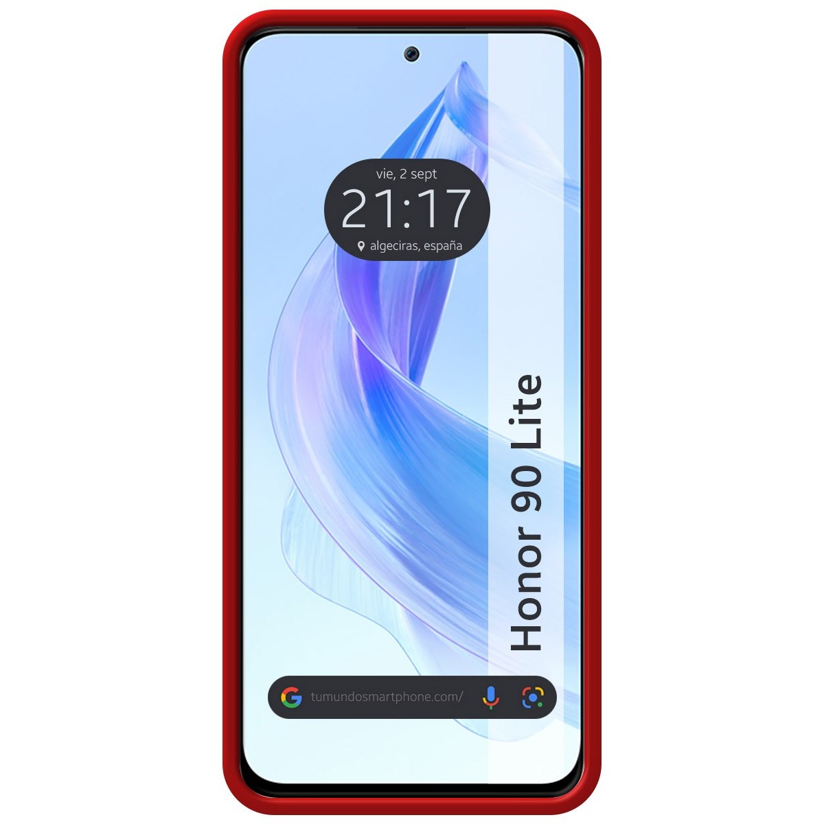 Funda Silicona Líquida Ultra Suave para Huawei Honor 90 5G color Roja