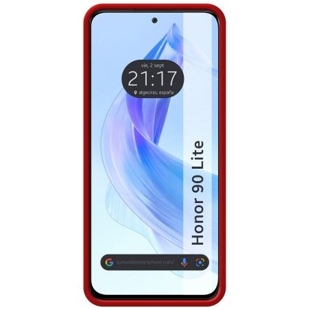 Funda Silicona Líquida Ultra Suave para Huawei Honor 90 5G color Roja