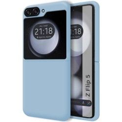 Funda Silicona Líquida Ultra Suave para Samsung Galaxy Z Flip 5 5G color Azul