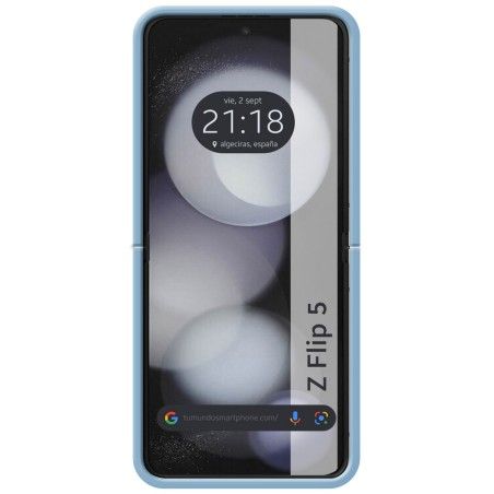 Funda Silicona Líquida Ultra Suave para Samsung Galaxy Z Flip 5 5G color Azul