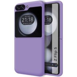 Funda Silicona Líquida Ultra Suave para Samsung Galaxy Z Flip 5 5G color Morada
