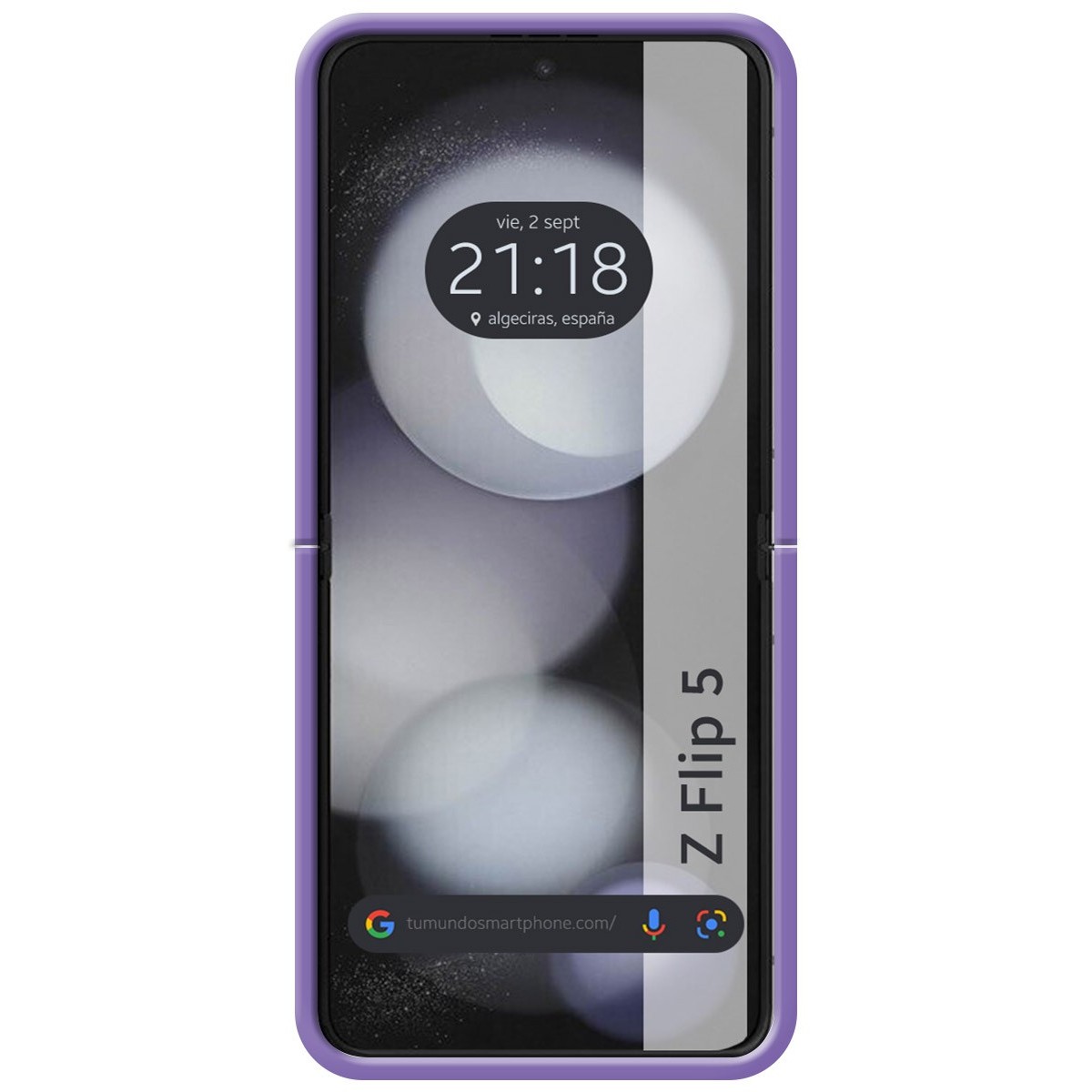 Funda Silicona Líquida Ultra Suave para Samsung Galaxy Z Flip 5 5G color Morada