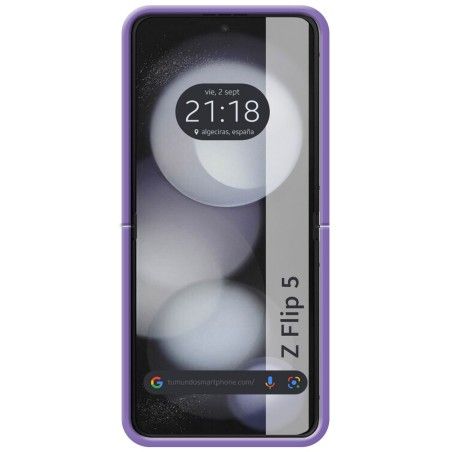 Funda Silicona Líquida Ultra Suave para Samsung Galaxy Z Flip 5 5G color Morada
