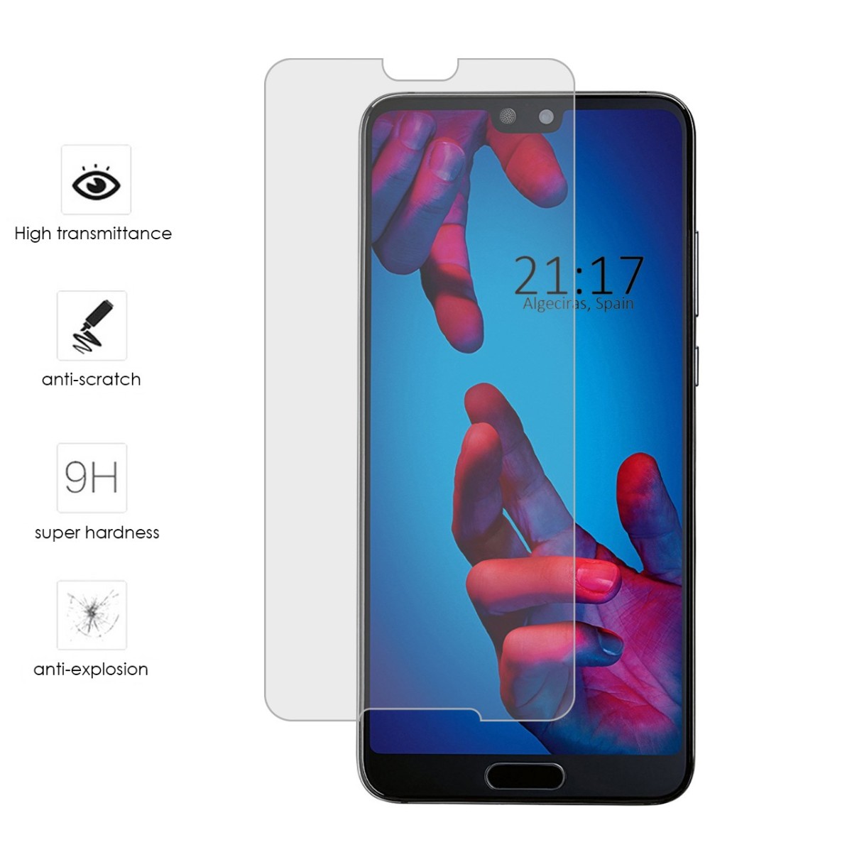 Protector Cristal Templado para Huawei P20 Vidrio