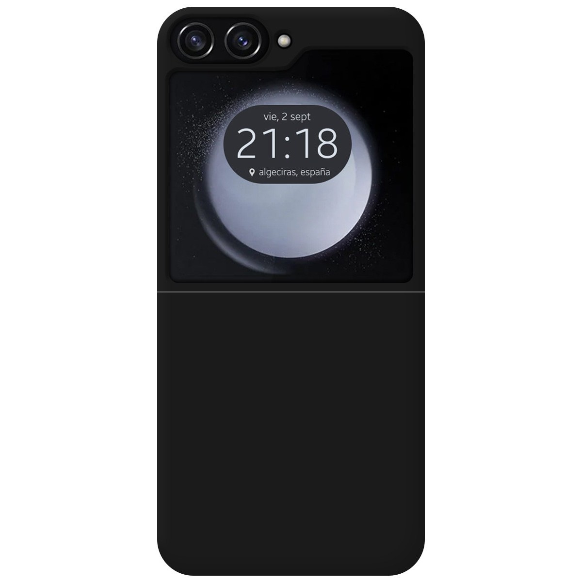 Funda Silicona Líquida Ultra Suave para Samsung Galaxy Z Flip 5 5G color Negra