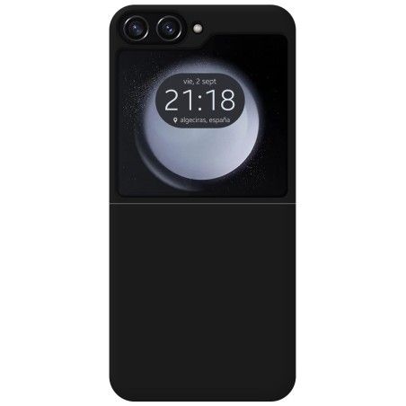 Funda Silicona Líquida Ultra Suave para Samsung Galaxy Z Flip 5 5G color Negra