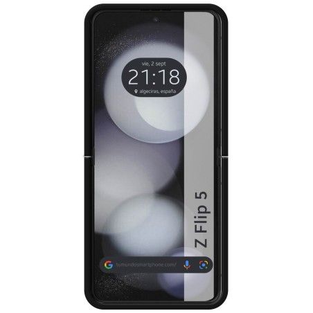 Funda Silicona Líquida Ultra Suave para Samsung Galaxy Z Flip 5 5G color Negra
