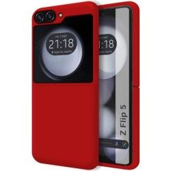 Funda Silicona Líquida Ultra Suave para Samsung Galaxy Z Flip 5 5G color Roja