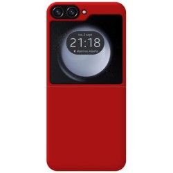 Funda Silicona Líquida Ultra Suave para Samsung Galaxy Z Flip 5 5G color Roja 2