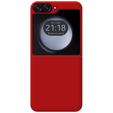 Funda Silicona Líquida Ultra Suave para Samsung Galaxy Z Flip 5 5G color Roja